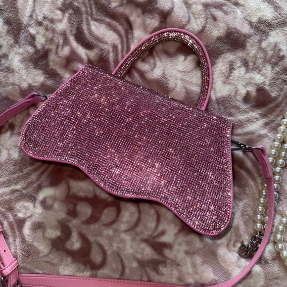 Pink mcbling rhinestone mini bag - Picture 2 of 7
